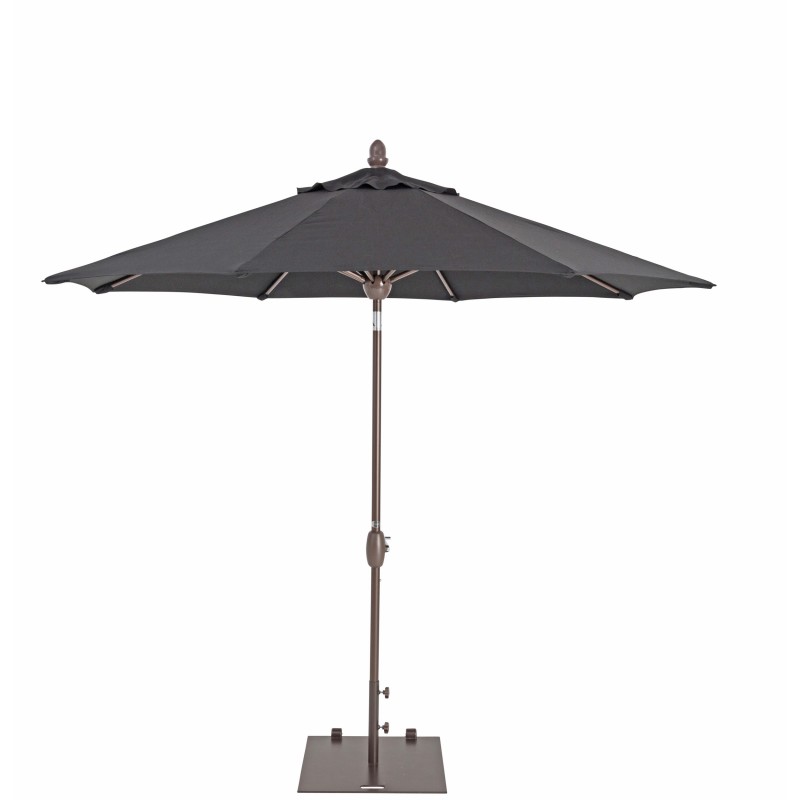 Uaa098sbk 9 Ft. True Shade Plus Market Umbrella With Sunbrella Fabric, Auto Tilt & Crank, Black