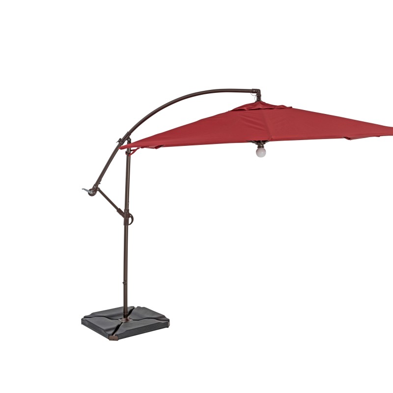 Usl108phn 10 X 10 Ft. True Shade Plus Cantilever Square Umbrella With Light, Henna