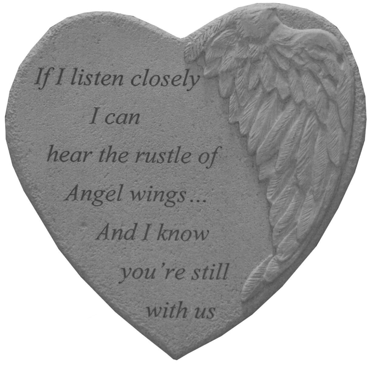 08920 If I Listen Closely Winged Heart Memorial Stone
