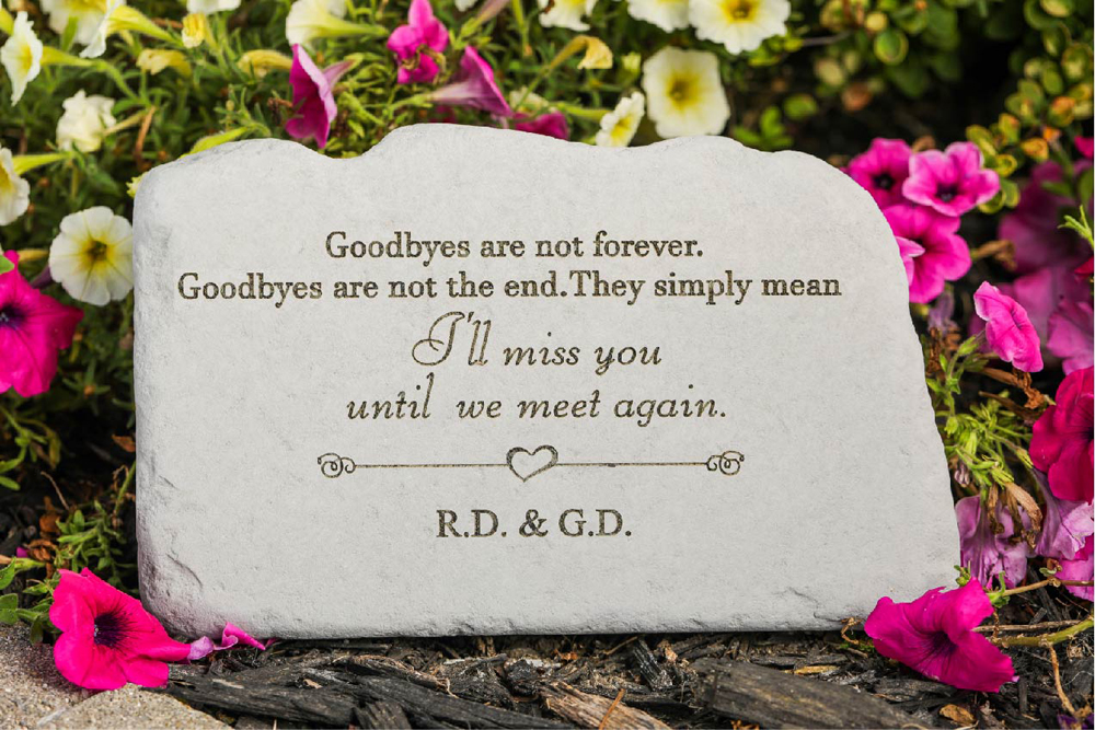44552 11 X 7 In. Good Byes Are Not Memorial In Hump Stone
