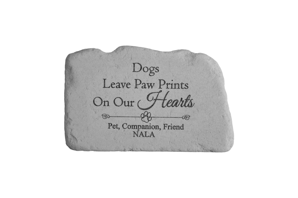 44553 11 X 7 In. Dogs Leave Pawprints Memorial In Hump Stone