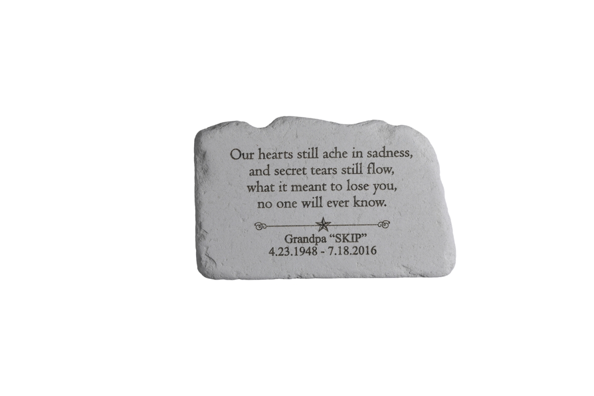 44554 11 X 7 In. Our Hearts Still Ache In Sadness Memorial In Hump Stone