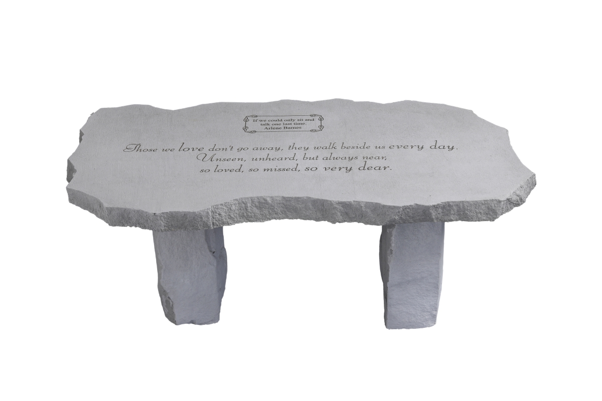 45901 Those We Love Dont Memorial In Large Bench Stone - 36 X 16 X 15 In.