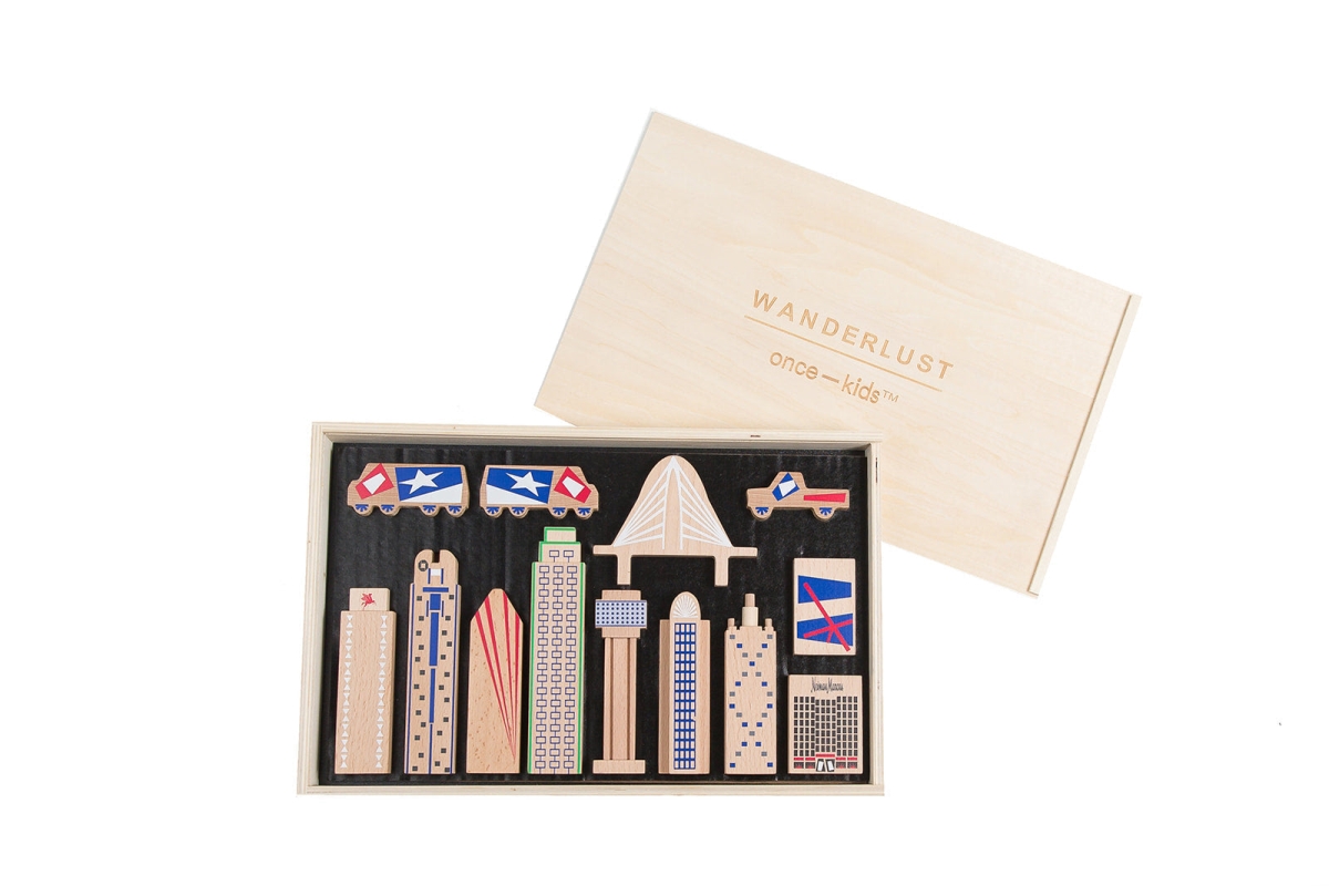 OK801822  Wanderlust DALLAS - updated  Wooden Building Blocks Set | Eco Toy for Kids & Creative Construction