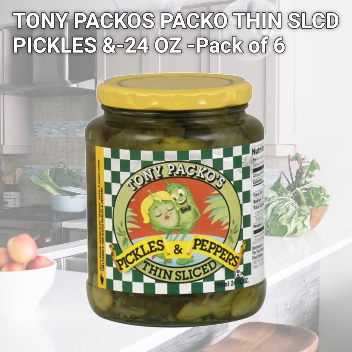 Picture of TONY PACKOS PACKO THIN SLCD PICKLES &amp;-24 OZ -Pack of 6