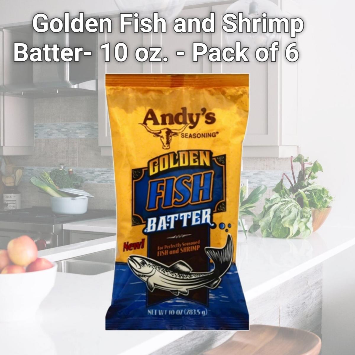 Picture of ANDYS 122031 Andys Golden Fish and Shrimp Batter- 10 oz. - Pack of 6