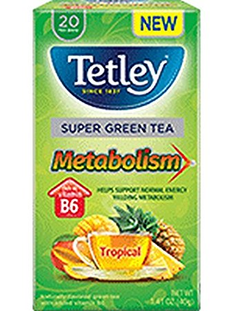 UPC 011156059446 product image for Tetley 279891 Tropical Green Tea 20 Bag - Pack of 6 | upcitemdb.com