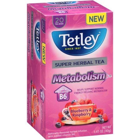 UPC 011156059477 product image for Tetley 279971 Blueberry & Raspberry Herbal Tea 20 Bag - Pack of 6 | upcitemdb.com