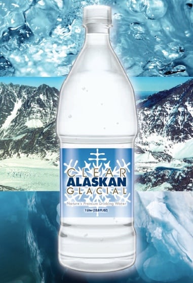 Clear Alaskan Glacial 160093 1 liter Glacier Water Pack of 12