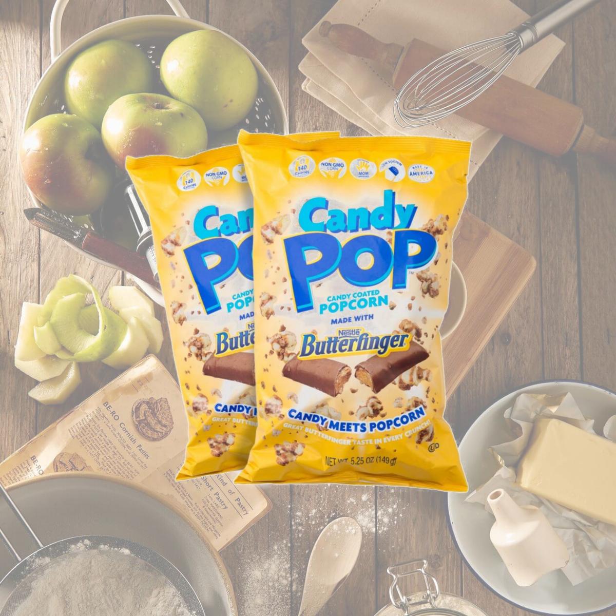 Picture of Cookie Pop Popcorn 311923 Butterfinger Popcorn Cookies, 5.25 oz - Pack of 12