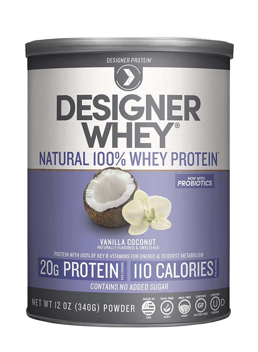 Whey 313766 Premium Natural 100 Precent Whey Protein, Vanilla Coconutnt, 12 Oz