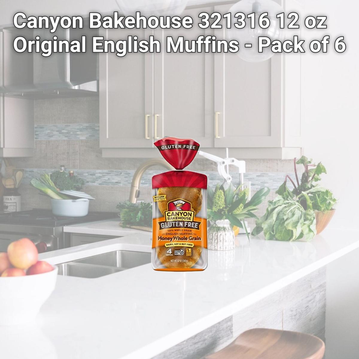 Picture of Canyon Bakehouse 321316 12 oz Honey Whole Grain English Muffins - Pack of 6