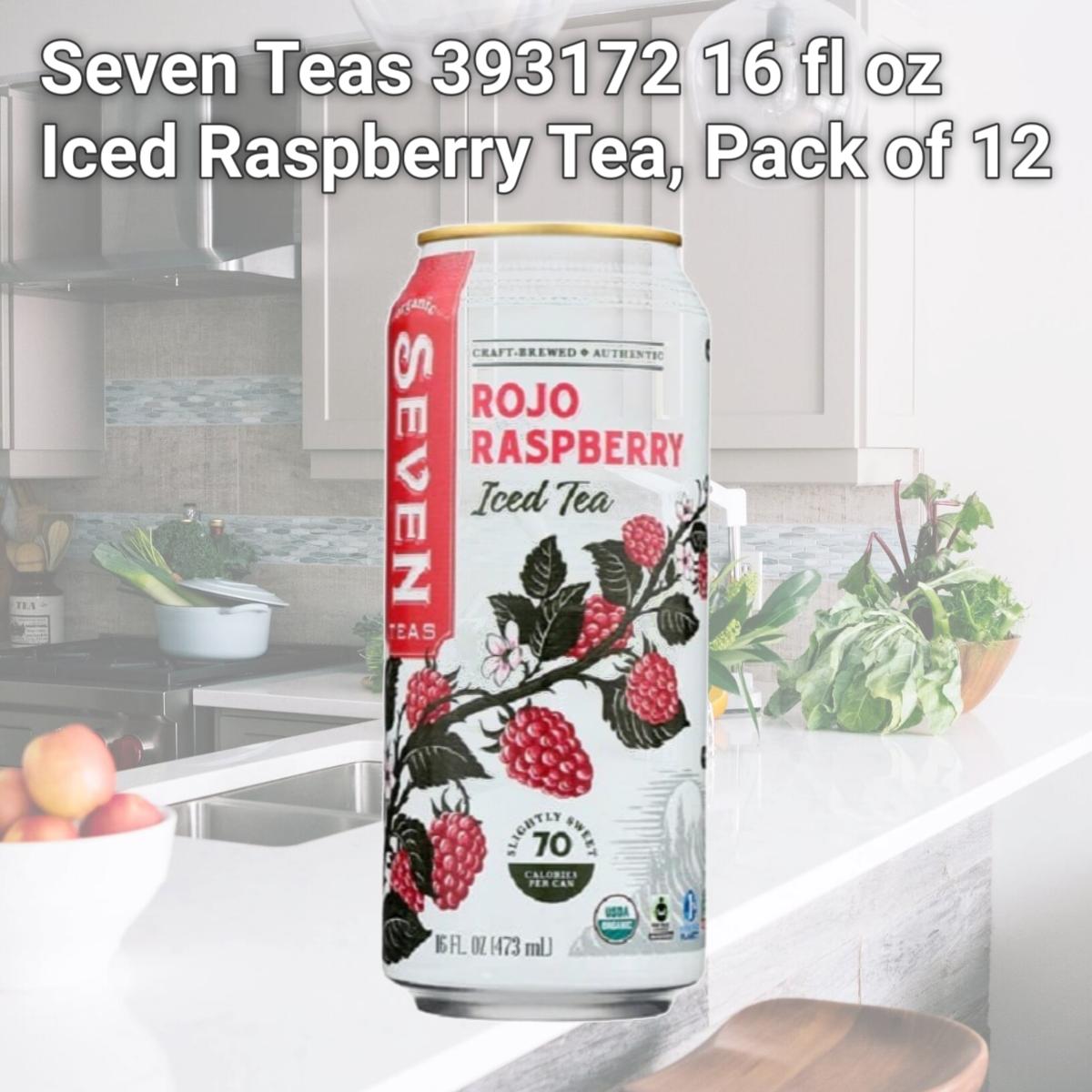 Picture of Seven Teas 393172 16 fl oz Iced Raspberry Tea, Pack of 12