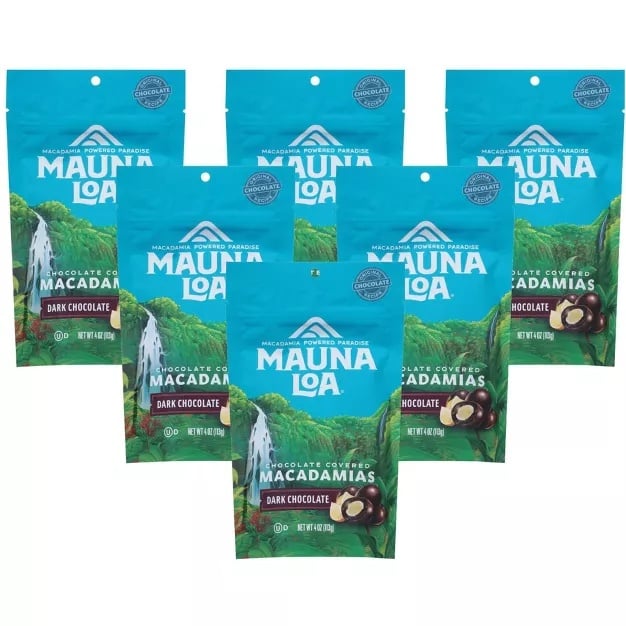 4 oz Macadamia Nuts Dark Chocolate - Case of 6