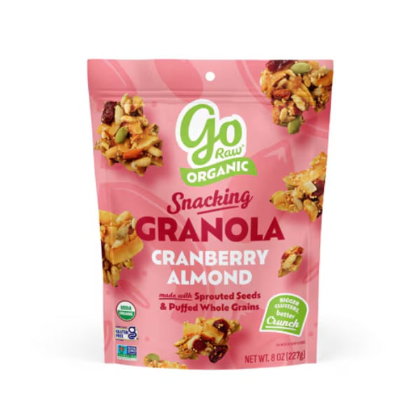 2417419 8 oz Organic Snacking Granola Cranberry Almond - Case of 6