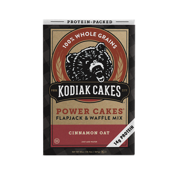 320297 20 oz Power Cakes Cinnamon Oat Flapjack & Waffle Mix
