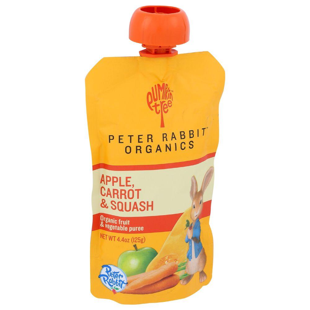 Peter Rabbit Organics Carrot, Squash and Apple 100% Veg and Fruit Puree Baby Food, 4.4 oz, (Pack of 2)