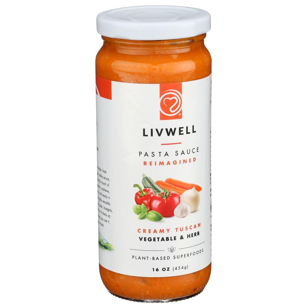 LIVWELL FOODS - Sauce Creamy Tuscan Vegetable And Herb 16OZ ( Pack of 6)