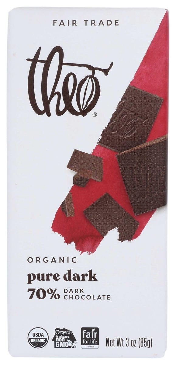 THEO, PURE 70% DARK CHOCOLATE