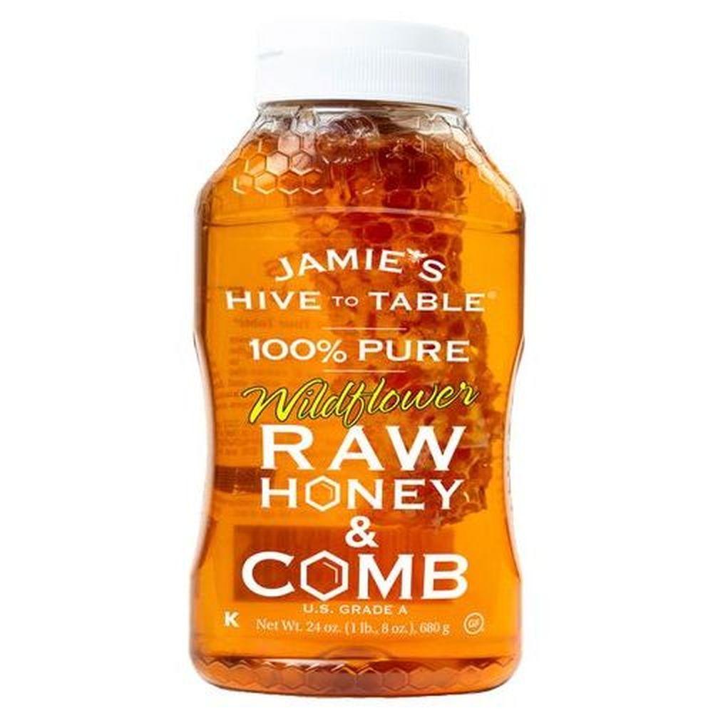 406608 24 oz Wildflower Raw Honey & Comb