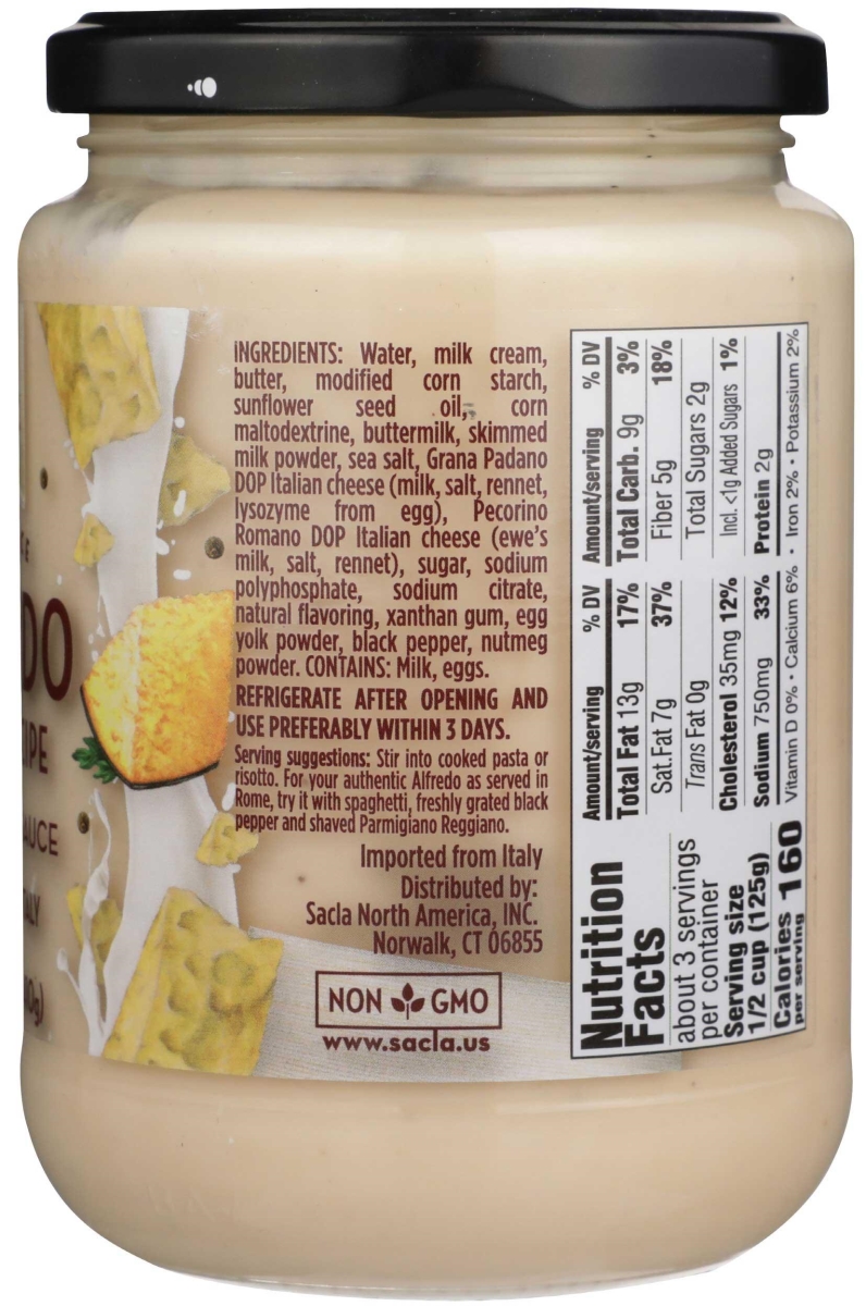 14.5 oz Alfredo White Pasta Sauce with Roasted Garlic