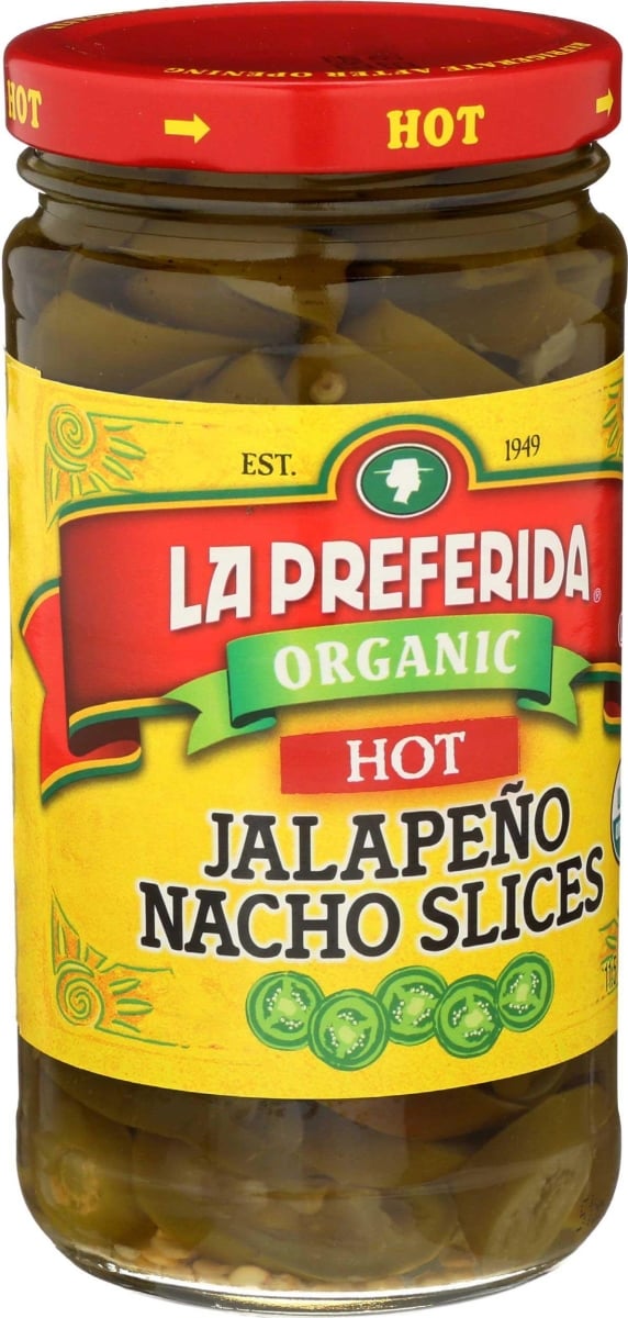 LA PREFERIDA, ORGANIC JALAPENO NACHO SLICES, HOT