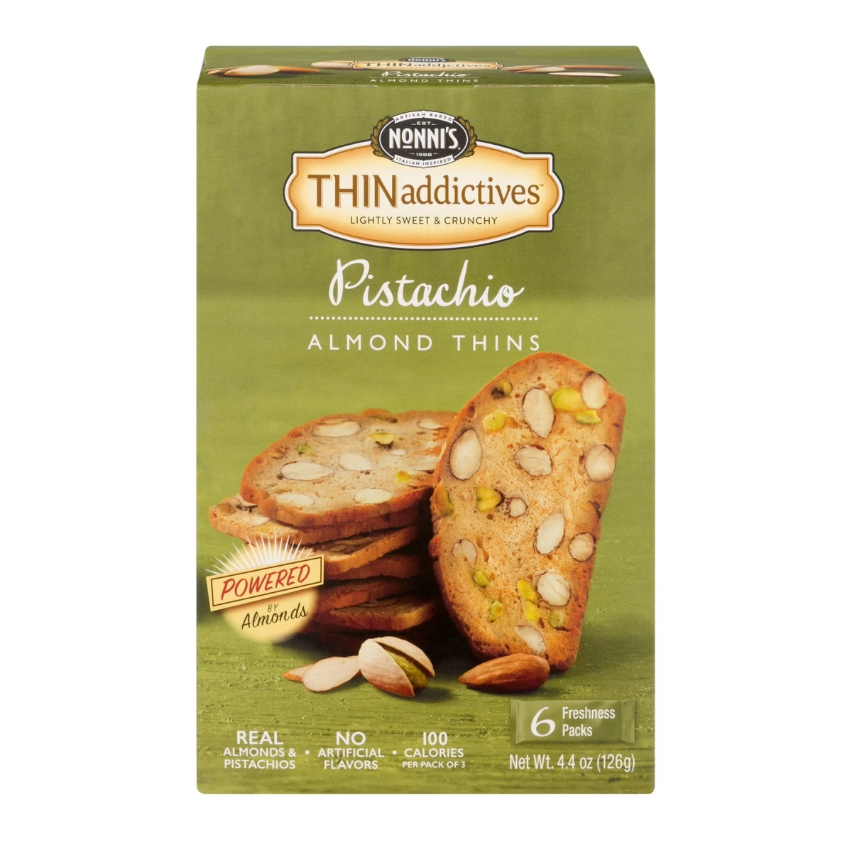 256095 4.4 oz Pistachio Almond Thins