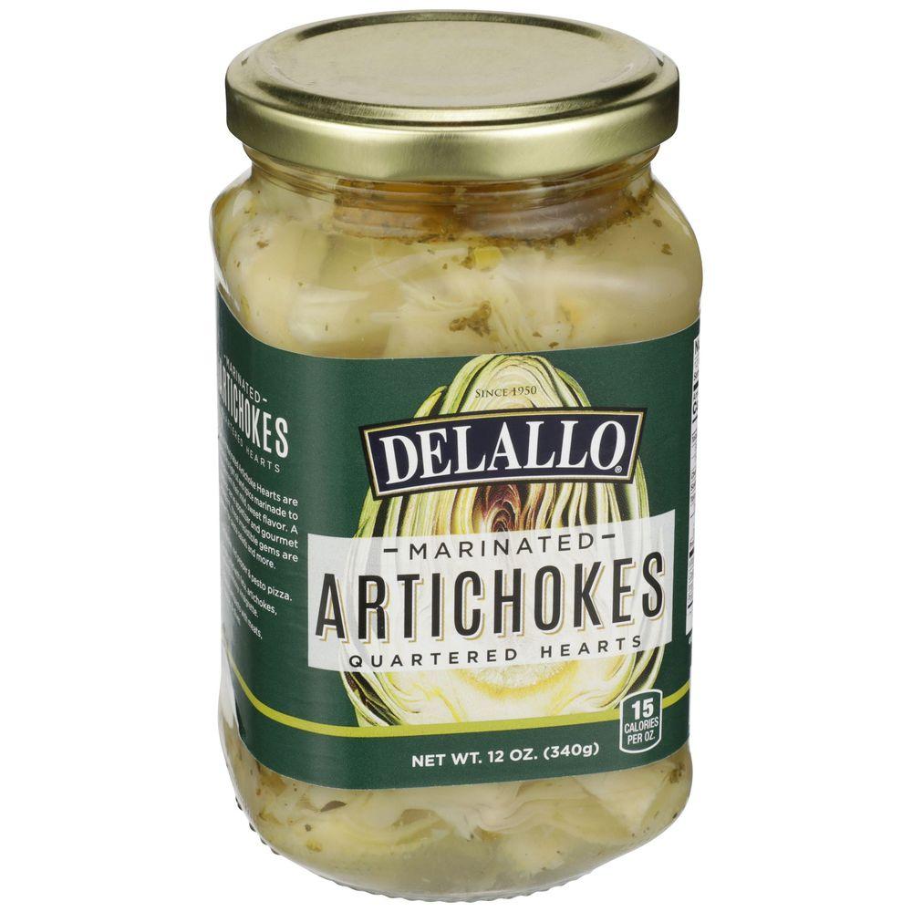 DELALLO, QUARTERED & MARINATED ARTICHOKE HEARTS