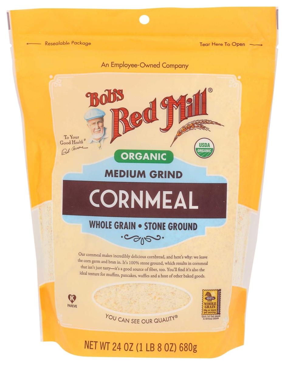 348643 Organic Medium Grind Cornmeal, 24 oz