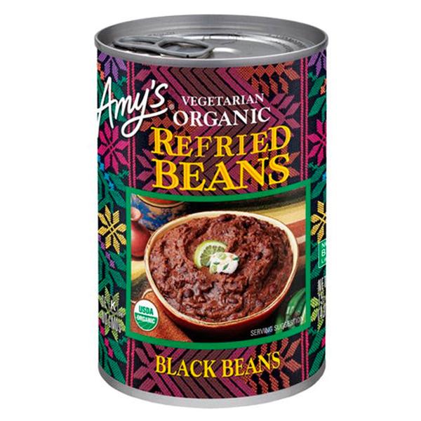 34275 15.4 oz Vegetarian Organic Refried Black Beans