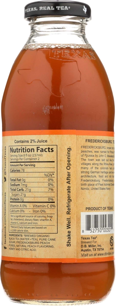 Texas Tea All Natural Texas Peach Tea, 16 Fl. Oz.