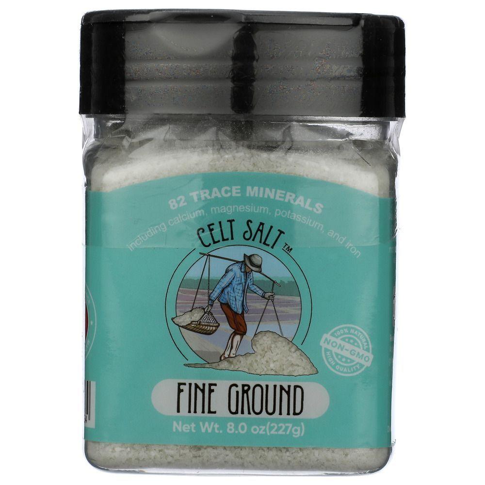 Celt Salt Fine Ground 8 oz Plastic Shaker