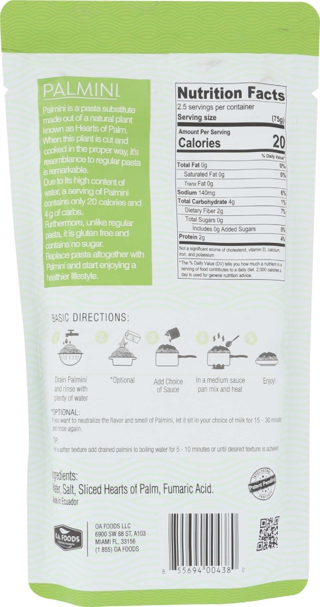 327665 Hearts of Palm Linguine Pasta, 12 oz