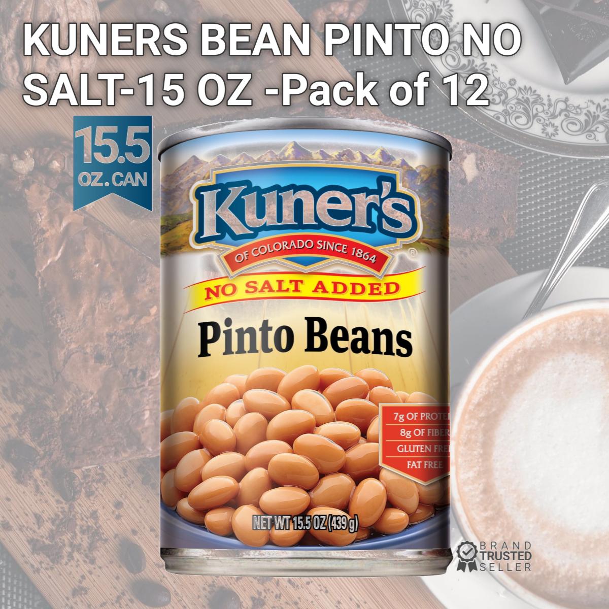Picture of KUNERS BEAN PINTO NO SALT-15 OZ -Pack of 12
