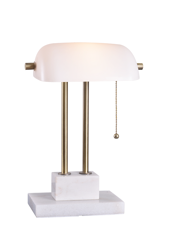 33287ab Symphony Desk Lamp, Antique Brass