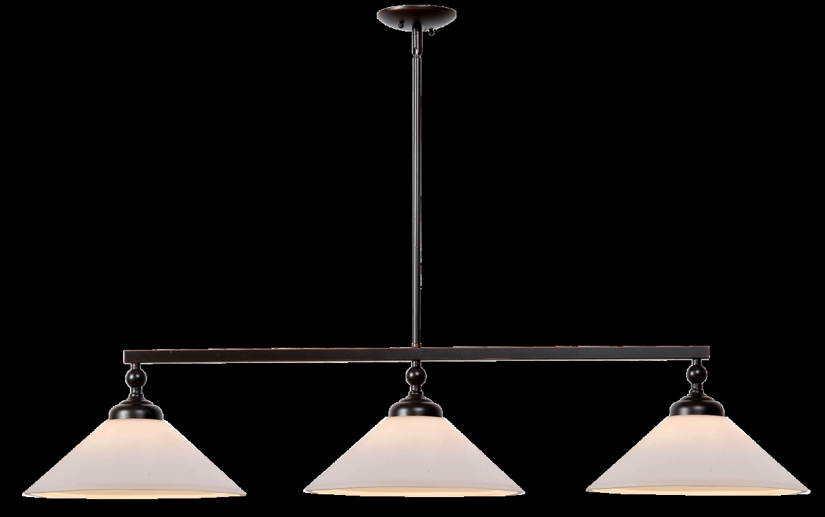 93248orb 8.5 X 40.12 X 16.5 In. Conical 3 Light Island , Blackened Oil Rubbed Bronze