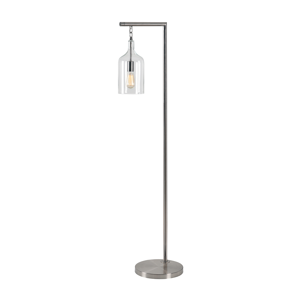 33137clr 1-60w Capri Incandescent Floor Lamp, Clear Glass