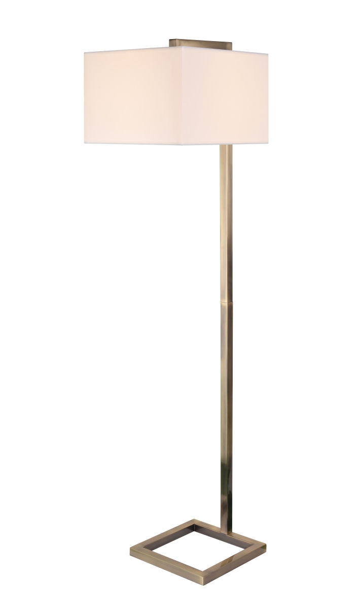 21080ab 4 Square Floor Lamp, Antique Brass