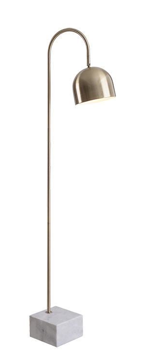 32499ab Maverick Floor Lamp, Antique Brass