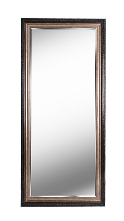 60318ob Lyonesse Tall Mirror With Destressed Black To Antique Gold