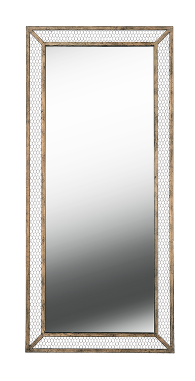 60458wb Grover Tall Mirror, Weathered Brown