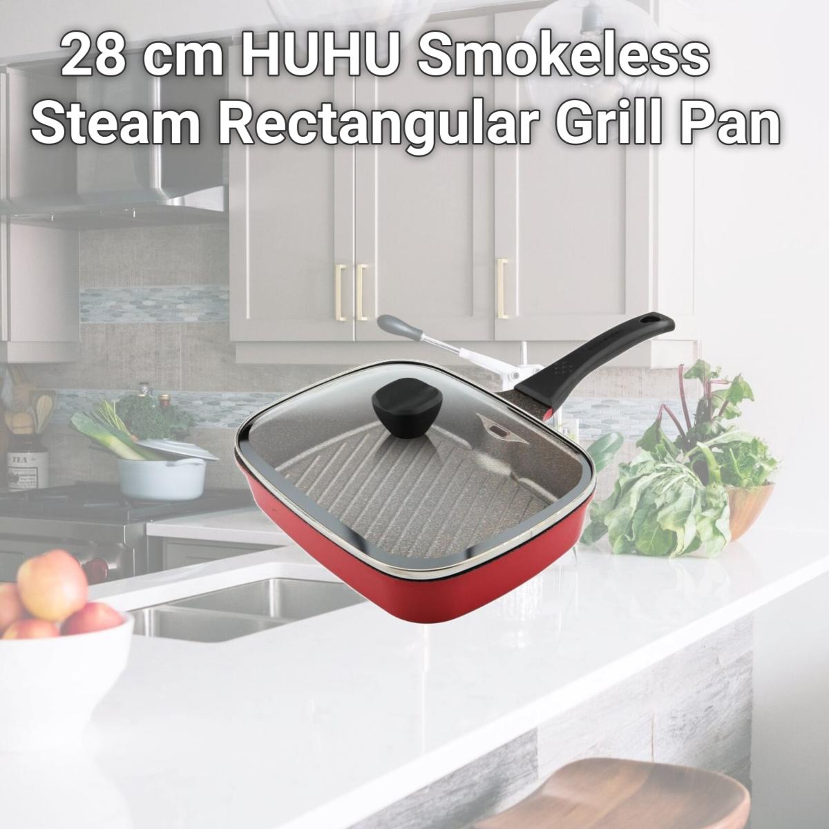 Picture of Natoyan KG961386 28 cm HUHU Smokeless Steam Rectangular Grill Pan