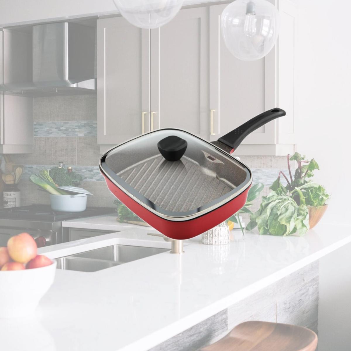 Picture of Natoyan KG961386 28 cm HUHU Smokeless Steam Rectangular Grill Pan