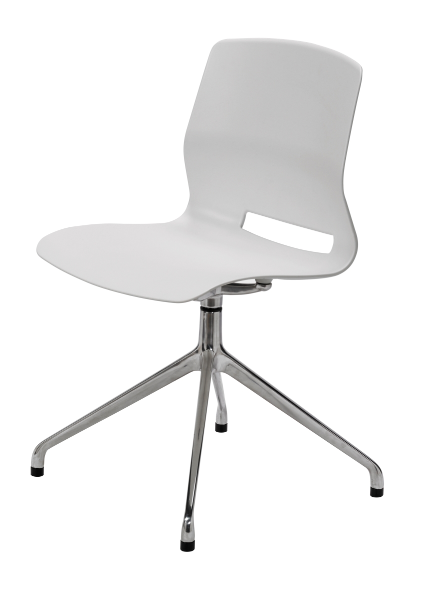 Ol2700fp-13 Lola 4-post Swivel Office Chair - Light Grey