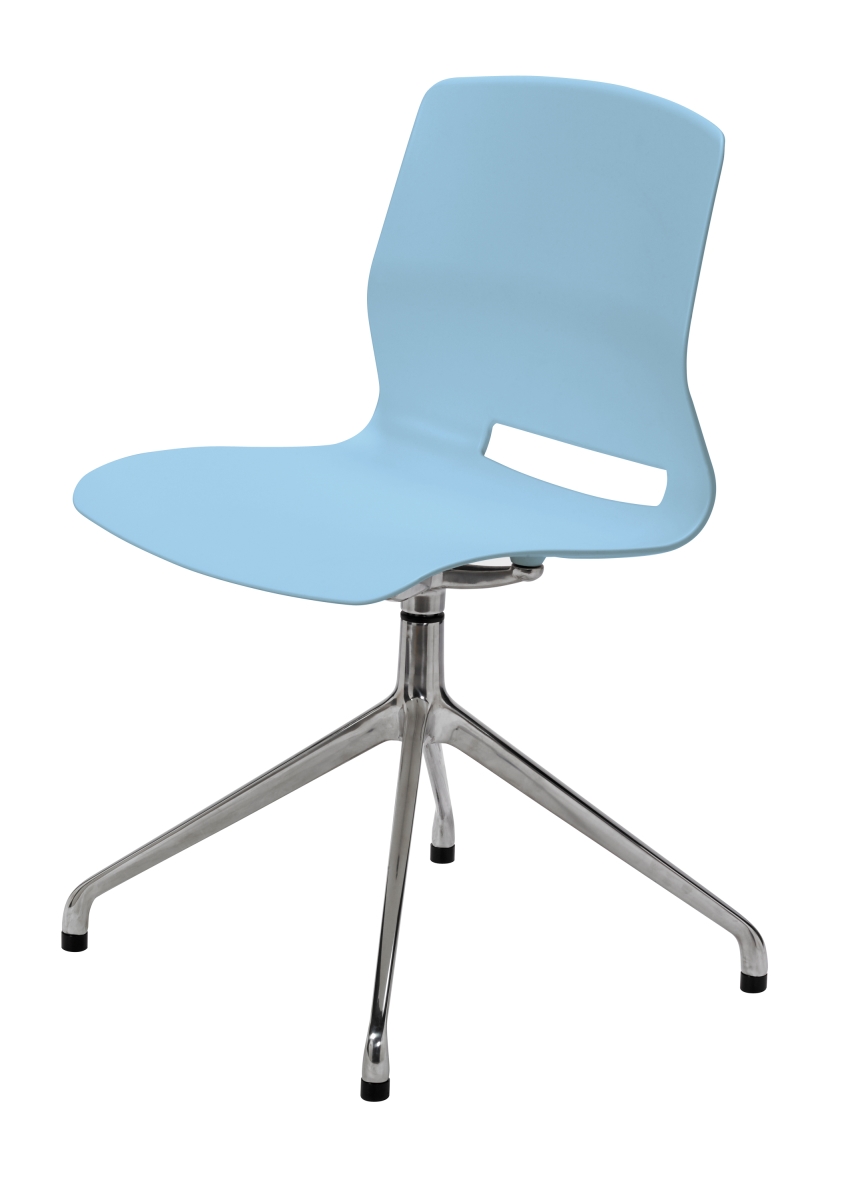 Ol2700fp-35 Lola 4-post Swivel Office Chair - Sky Blue