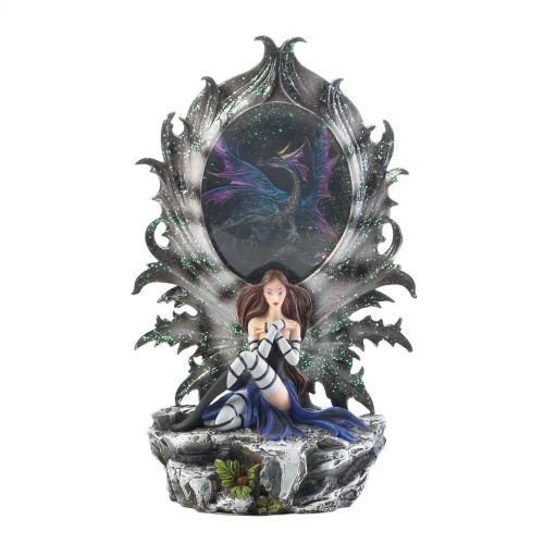10017948 Fairy & Dragon Lighted Figurine