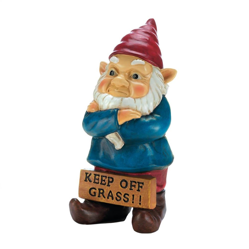 10018337 Keep Off Grass Grumpy Gnome