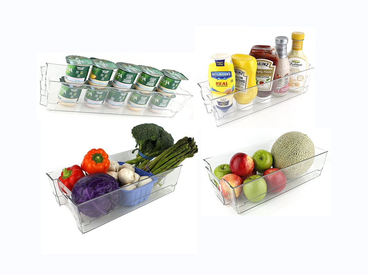 Picture of Kinetic 46055 Go Green Fridge Drawer Organizer Set&#44; Clear - Assorted Sizes - 4 Piece