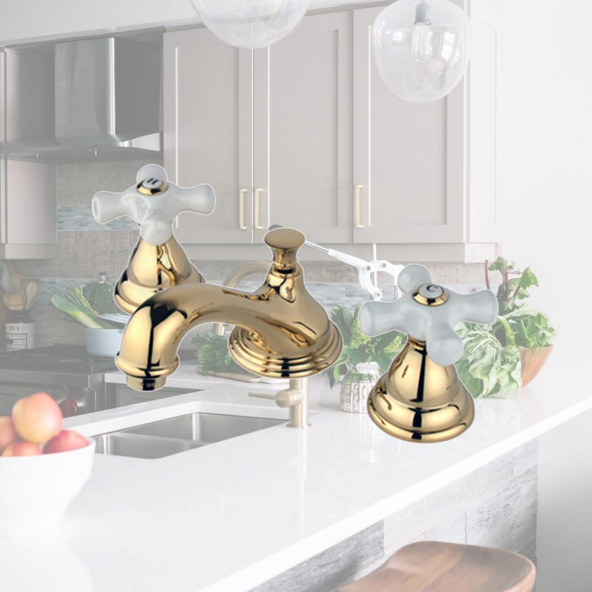 Picture of Kingston Brass KS5562PX Two Handle 8 in. to 16 in. Widespread Lavatory Faucet with Brass Pop-up