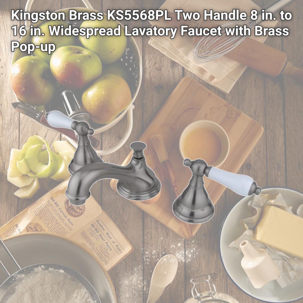 Picture of Kingston Brass KS5568PL Two Handle 8 in. to 16 in. Widespread Lavatory Faucet with Brass Pop-up
